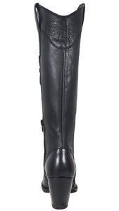 Silverton Nora All Leather Snip Toe Knee High Boots (Black)