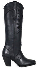 Load image into Gallery viewer, Silverton Nora All Leather Snip Toe Knee High Boots (Black)
