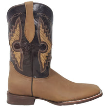 Cargar imagen en el visor de la galería, Silverton Phoenix Genuine Leather Wide Square Toe Boots (Tobacco)
