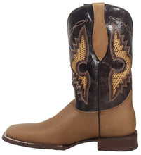 Cargar imagen en el visor de la galería, Silverton Phoenix Genuine Leather Wide Square Toe Boots (Tobacco)
