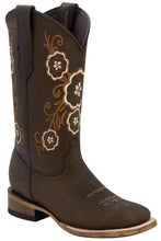 Cargar imagen en el visor de la galería, Silverton Linda All Leather Wide Square Toe Boots (Brown)

