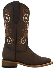 Cargar imagen en el visor de la galería, Silverton Linda All Leather Wide Square Toe Boots (Brown)
