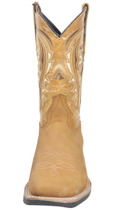 Silverton Stockton All Leather Square Toe Boots (Honey)