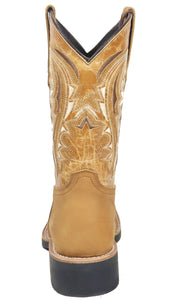 Silverton Stockton All Leather Square Toe Boots (Honey)