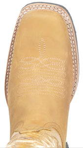 Silverton Stockton All Leather Square Toe Boots (Honey)