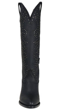 Load image into Gallery viewer, Silverton Taylor All Leather Snip Toe Knee High Boots (Black)
