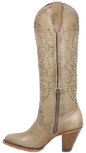 Load image into Gallery viewer, Silverton Taylor All Leather Snip Toe Knee High Boots (Stone)
