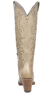 Silverton Taylor All Leather Snip Toe Knee High Boots (Stone)