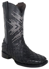 Load image into Gallery viewer, Silverton Tucxon All Leather Wide Square Toe Boots (Black/Black)
