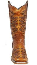 Cargar imagen en el visor de la galería, Silverton Grace All Leather Wide Square Toe Boots (Cognac)

