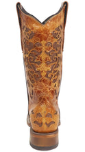 Cargar imagen en el visor de la galería, Silverton Grace All Leather Wide Square Toe Boots (Cognac)
