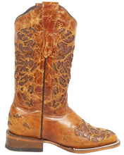 Cargar imagen en el visor de la galería, Silverton Grace All Leather Wide Square Toe Boots (Cognac)
