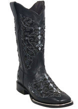 Cargar imagen en el visor de la galería, Silverton Grace All Leather Wide Square Toe Boots (Black)
