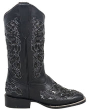 Cargar imagen en el visor de la galería, Silverton Grace All Leather Wide Square Toe Boots (Black)

