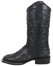Cargar imagen en el visor de la galería, Silverton Grace All Leather Wide Square Toe Boots (Black)
