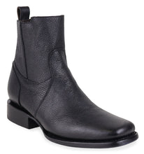 Load image into Gallery viewer, Silverton Clay All Leather Square Toe Short Boots (Black)
