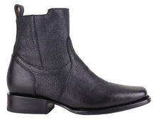 Load image into Gallery viewer, Silverton Clay All Leather Square Toe Short Boots (Black)
