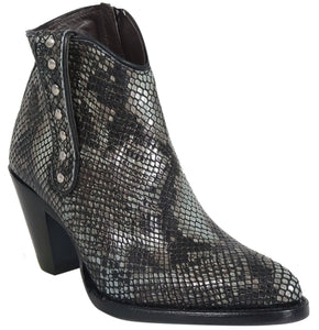 Silverton Sandra All Leather Snip Toe Short Boots (Gray)