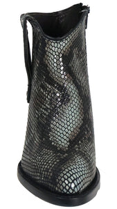 Silverton Sandra All Leather Snip Toe Short Boots (Gray)