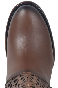 Silverton Reese All Leather Round Toe Short Boots (Brown)