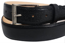 Cargar imagen en el visor de la galería, Silverton Clay All Leather Dress Belt (Black)

