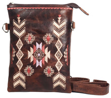 Load image into Gallery viewer, Silverton Indiana All Leather Western Crossbody Bag (Shedron)
