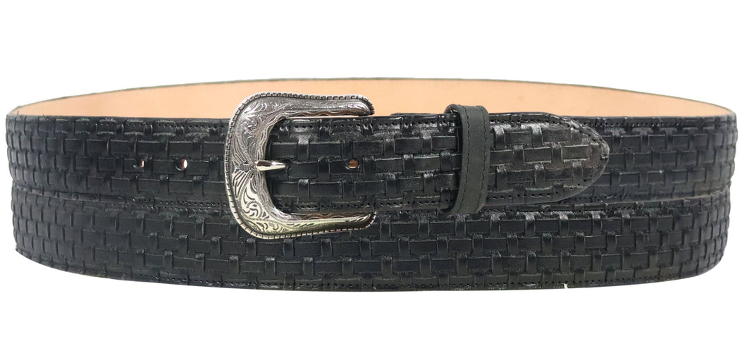 Silverton Cody All Leather Western Belt (Black)