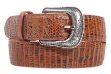 Load image into Gallery viewer, Silverton Lizard Print All Leather Western Belt (Shedron)
