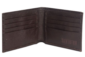 Silverton Clay All Leather Bi-Fold Wallet (Brown)