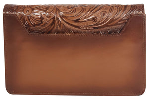 Silverton Nelly All Leather Western Clutch Bag (Honey)