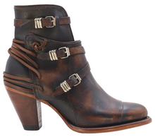 Cargar imagen en el visor de la galería, Silverton Crue All Leather Round Toe Short Boots (Black/Brown)
