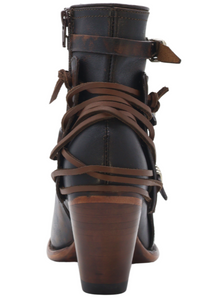 Silverton Crue All Leather Round Toe Short Boots (Black/Brown)