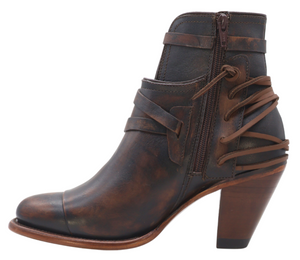 Silverton Crue All Leather Round Toe Short Boots (Black/Brown)