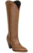 Cargar imagen en el visor de la galería, Silverton Destiny All Leather Snip Toe Knee High Boots (Honey)
