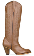 Cargar imagen en el visor de la galería, Silverton Destiny All Leather Snip Toe Knee High Boots (Honey)

