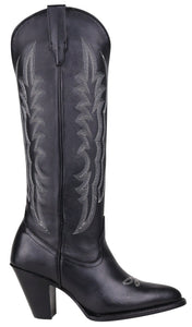 Silverton Destiny All Leather Snip Toe Knee High Boots (Black)