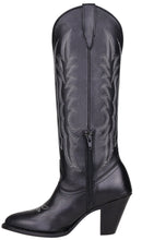 Cargar imagen en el visor de la galería, Silverton Destiny All Leather Snip Toe Knee High Boots (Black)
