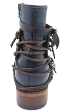 Load image into Gallery viewer, Silverton Gipsy All Leather Wide Square Toe Short Boots (Black/Brown)
