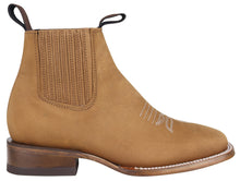 Load image into Gallery viewer, Silverton Jenny All Leather Wide Square Toe Short Boots (Tobacco)
