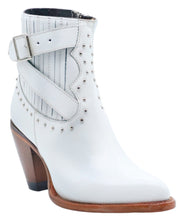 Load image into Gallery viewer, Silverton Morgan All Leather Snip Toe Short Boots (White)
