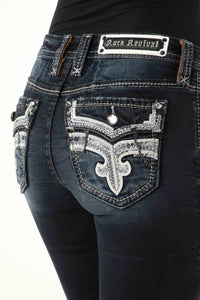 Rock Revival Women's Jesika B202 Boot Cut Jeans (Dark Blue) RP3108B202-25