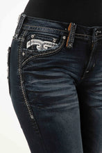 Cargar imagen en el visor de la galería, Rock Revival Women&#39;s Jesika B202 Boot Cut Jeans (Dark Blue) RP3108B202-25
