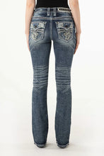Cargar imagen en el visor de la galería, Rock Revival Women&#39;s Willow B202 Boot Cut Jeans (Dark Blue) RP3142B202-25
