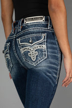 Cargar imagen en el visor de la galería, Rock Revival Women&#39;s Esther Boot Cut Jeans (Blue) RP3108B202-25
