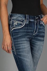 Rock Revival Women's Esther Boot Cut Jeans (Blue) RP3108B202-25