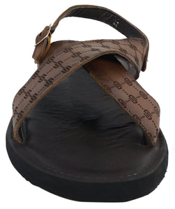 Silverton Louis All Leather Cross Strap Sandals (Honey)