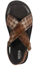Cargar imagen en el visor de la galería, Silverton Louis All Leather Cross Strap Sandals (Honey)
