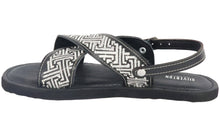 Cargar imagen en el visor de la galería, Silverton Hermes All Leather Cross Strap Sandals (Black)
