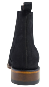 Silverton Tony Buck All Leather Wide Square Toe Short Boots (Black)