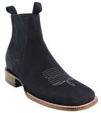 Load image into Gallery viewer, Silverton Tony Buck All Leather Wide Square Toe Short Boots (Black)
